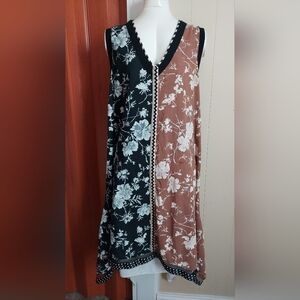 Women A line 2 colors Dress Floral Dress L - XL
